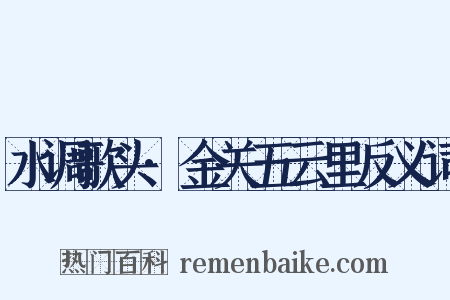 水调歌头·金关五云里反义词是什么意思的图片